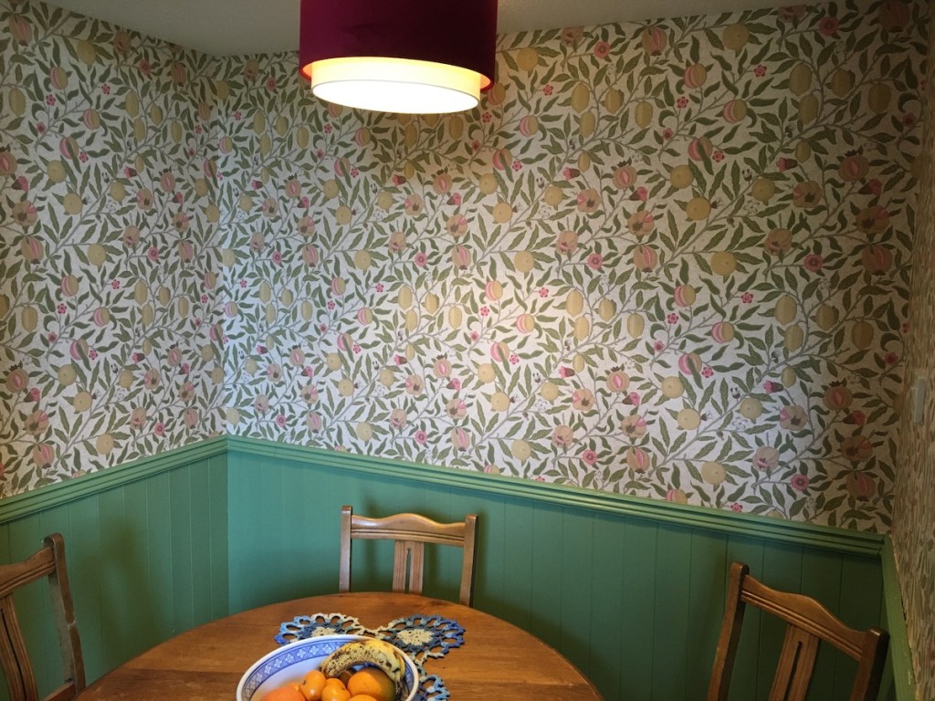 Wallpapering the kitchen