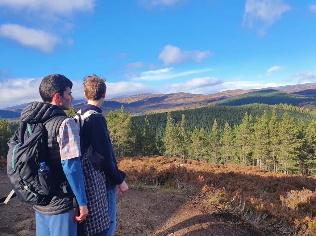 Daniel and Neirin looking at the view