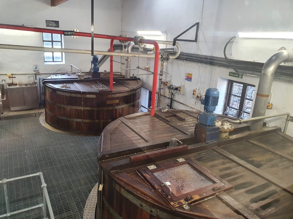 Vats of wort in whisky-making