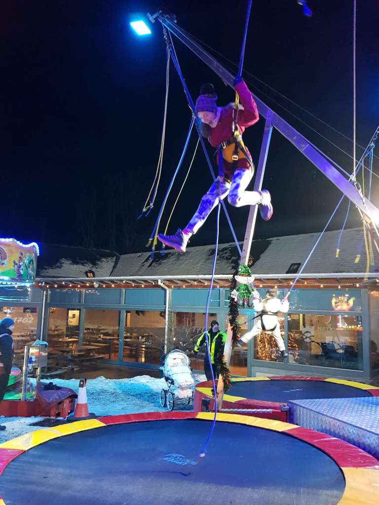 Elizabeth on the trampoline