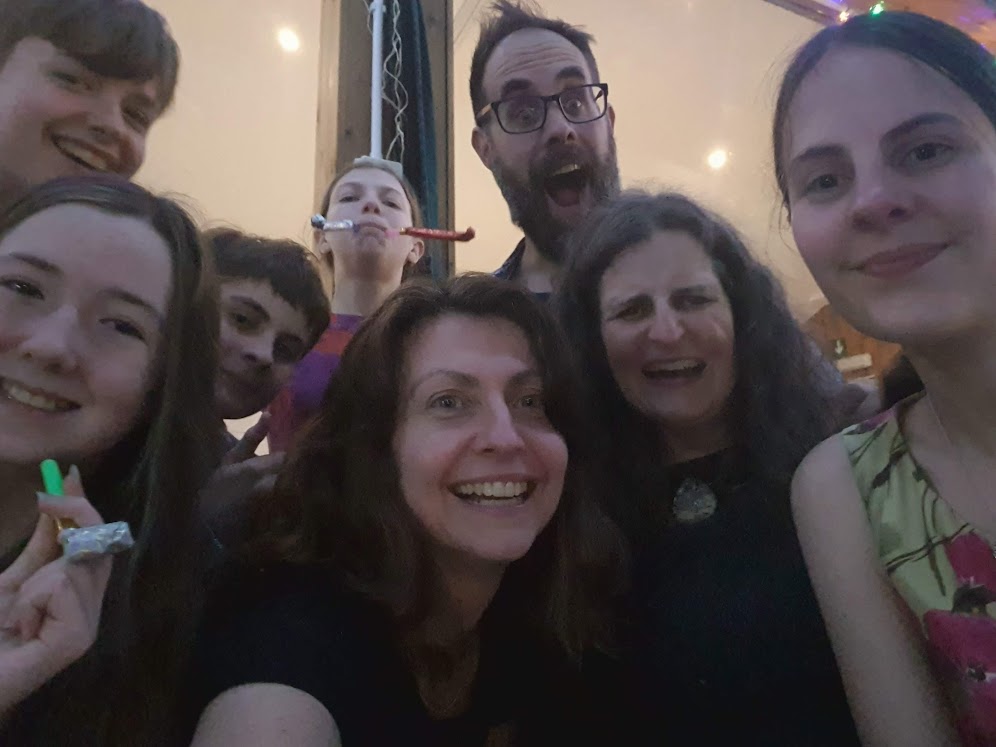 A selfie of all of us at the ceilidh.