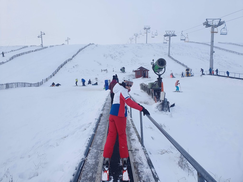 Elizabeth on the magic carpet.