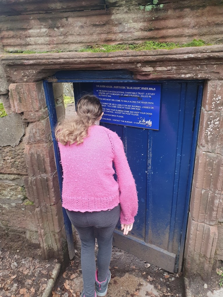 The Blue Door that marks the start of the Rocks of Solitude walk