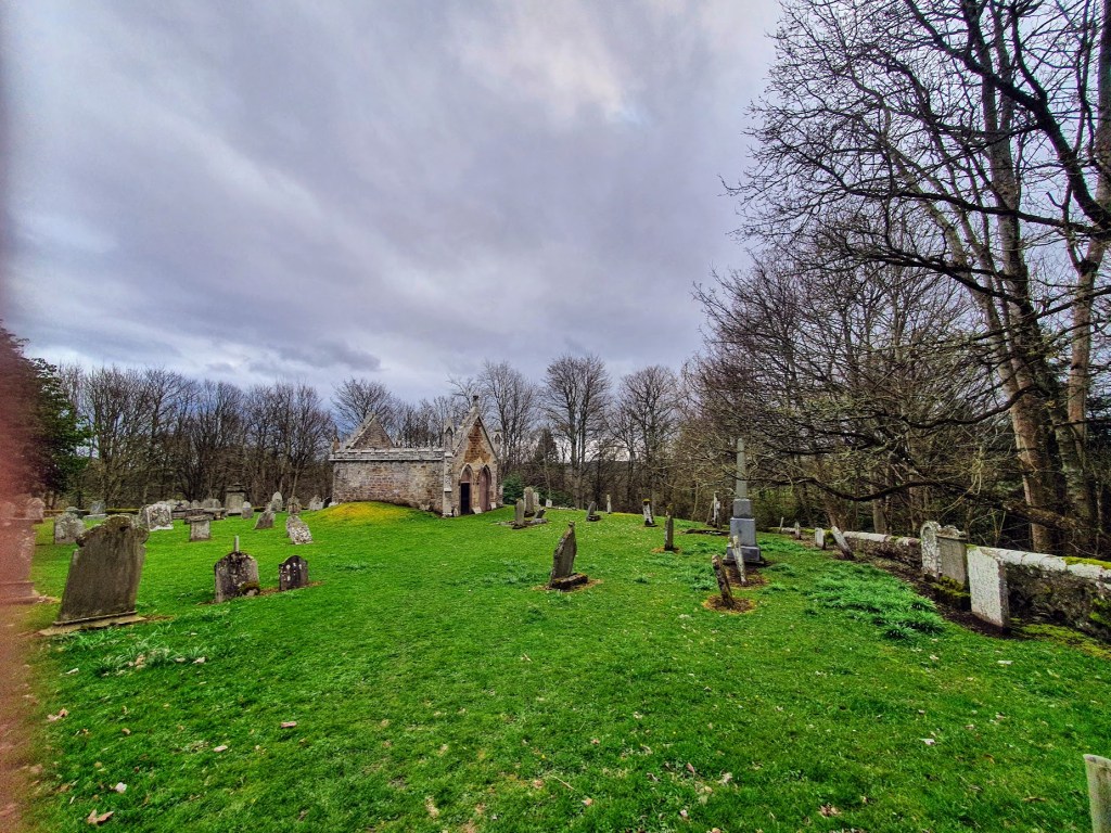 Cemetary on the grounds of a church ruin