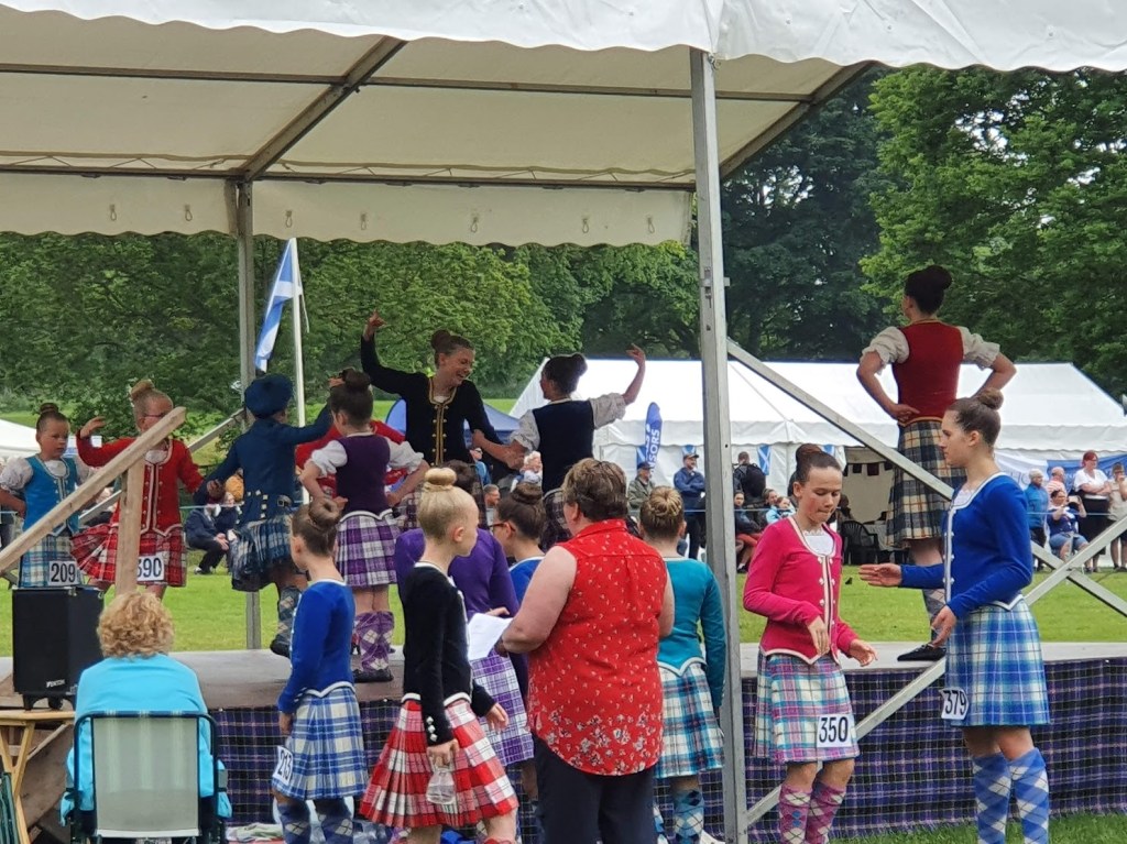 Elizabeth dancing the highland reel.