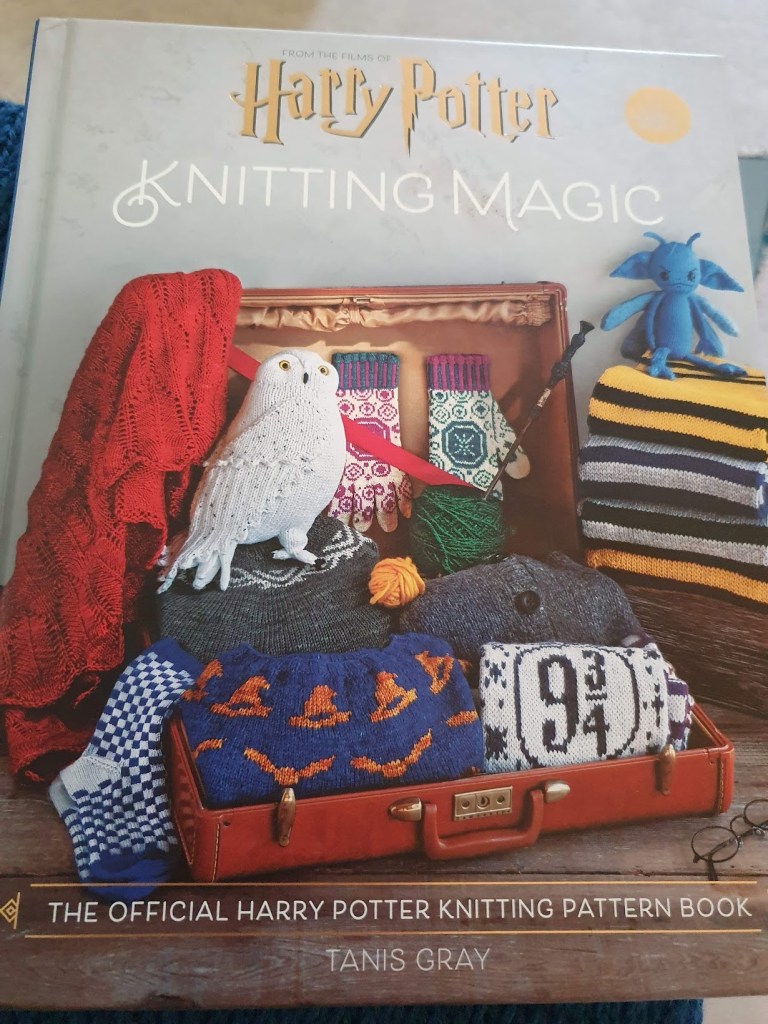 The front cover of the official Harry Potter knitting pattern book.