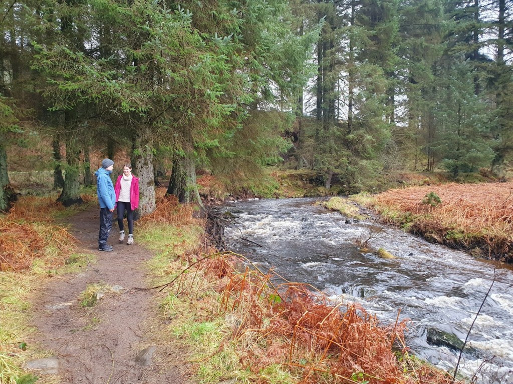 Daniel and Elizabeth beside the stream.
