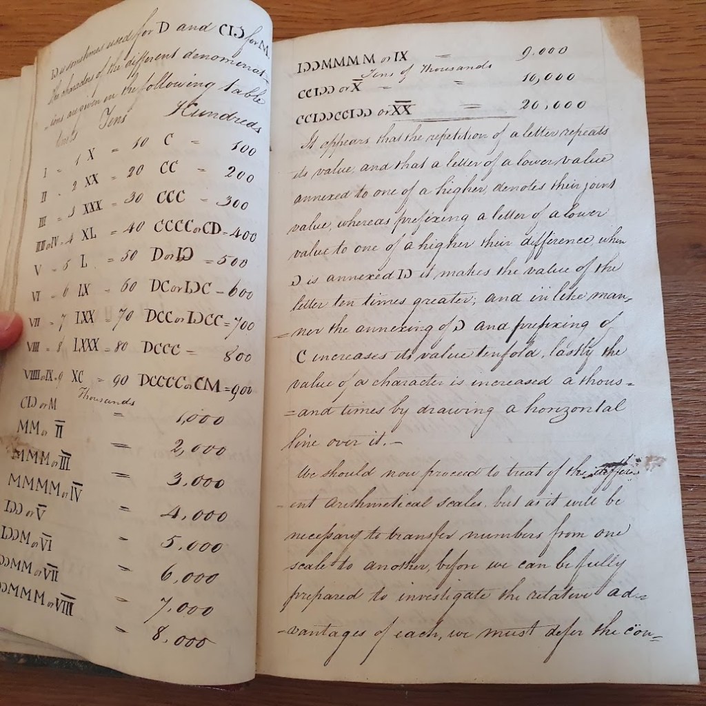 Lovely cursive hand-writing. 