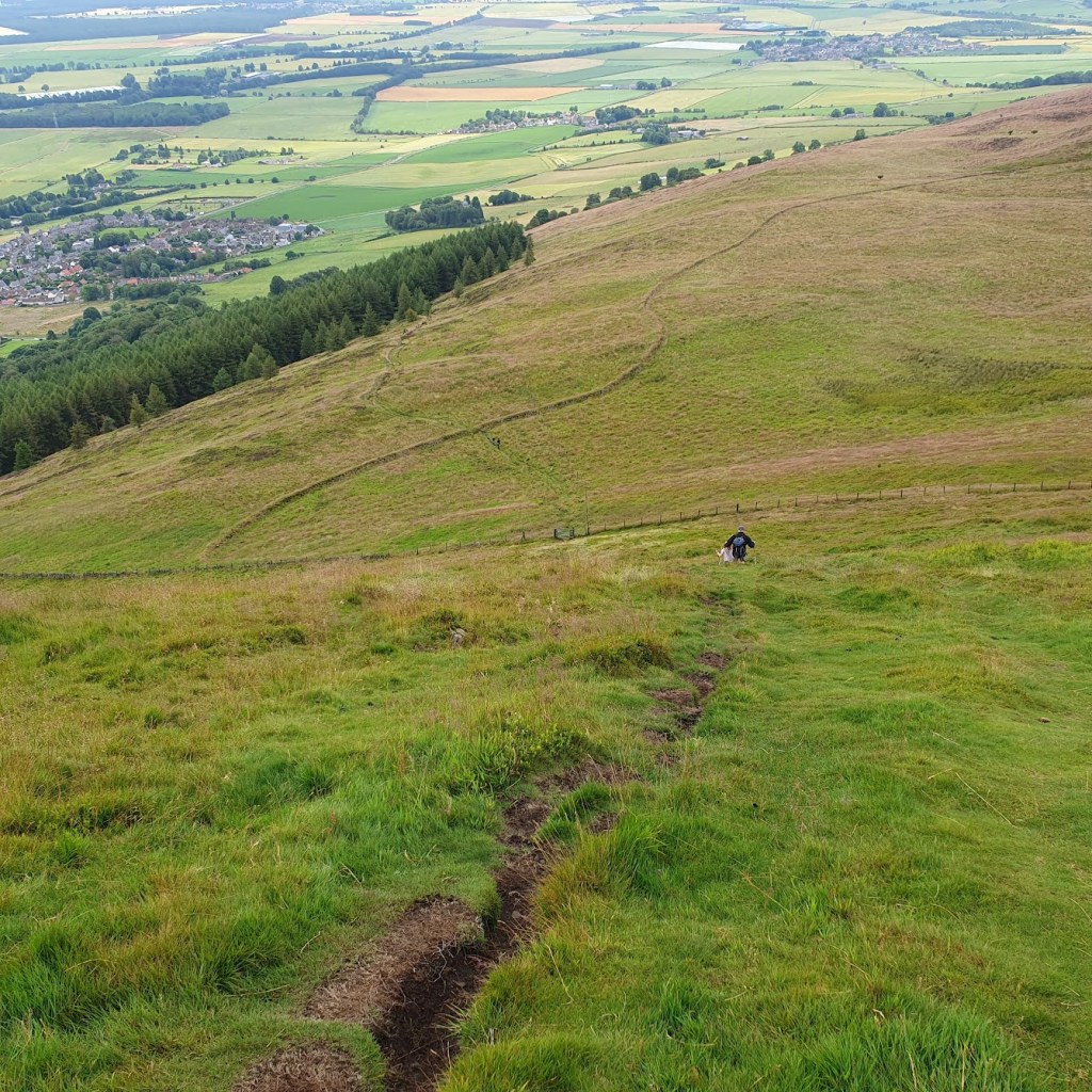 Going down East Lomond Hill. 