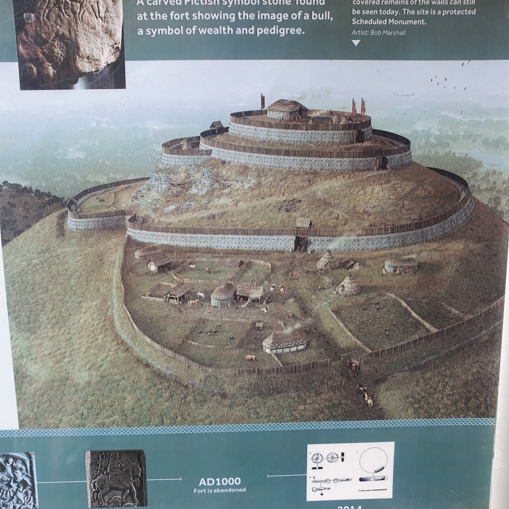 East Lomond hill fort - artist's impression.