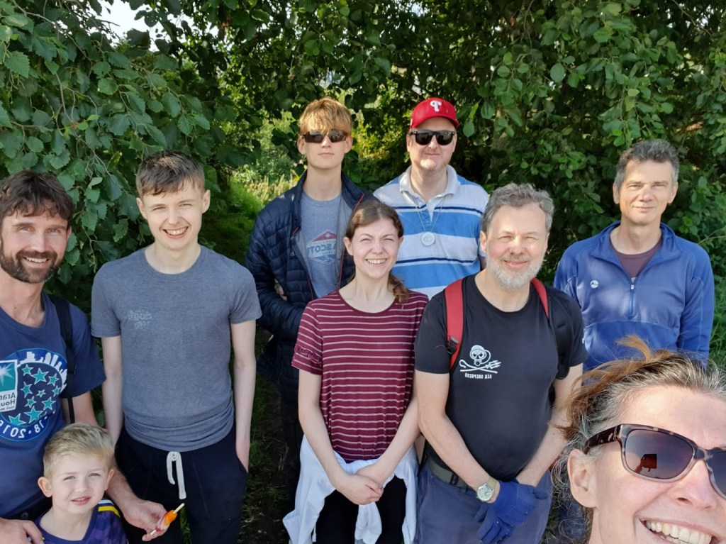 Aberdeen Cycle Forum volunteers after picking up litter.