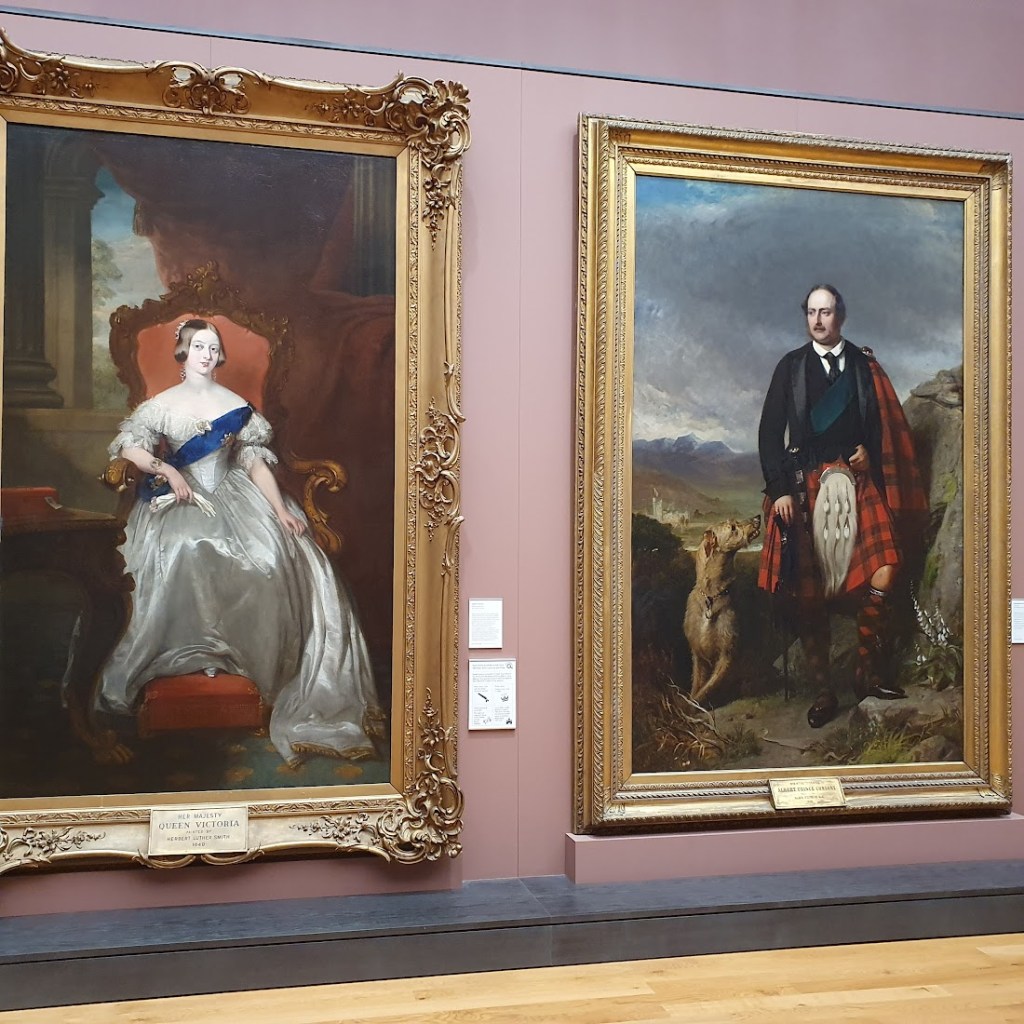 Photo of portraits of Queen Victoria and Prince Albert.