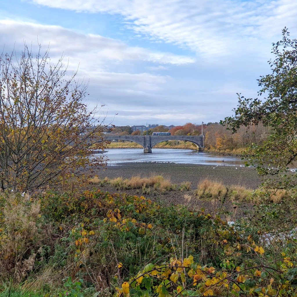 Looking up the river towards the Bridge of Dee. 