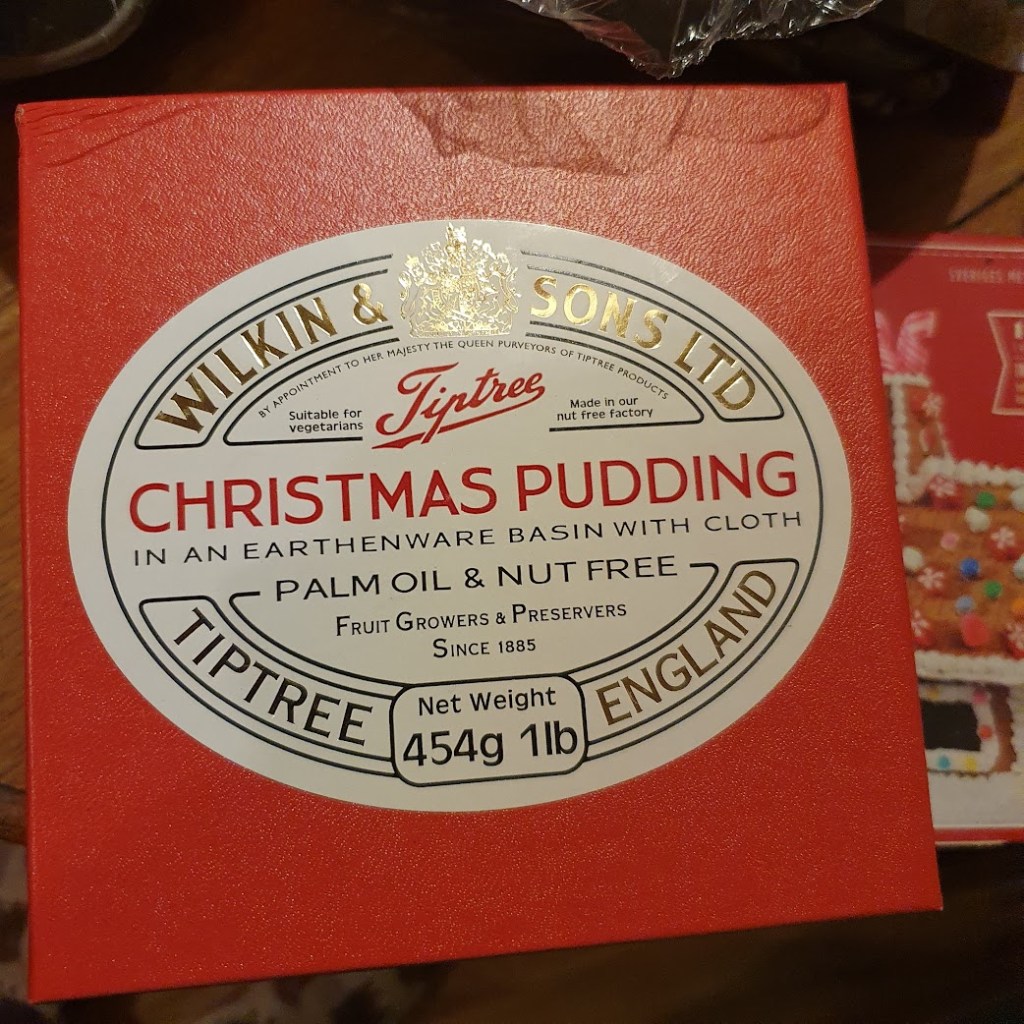 The Tiptree red Christmas pudding box.