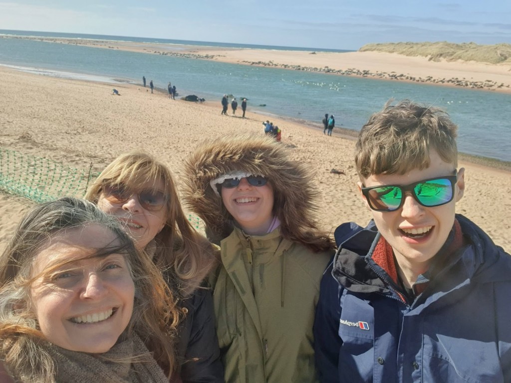 A selfie of me, Mum, Elizabeth and Daniel