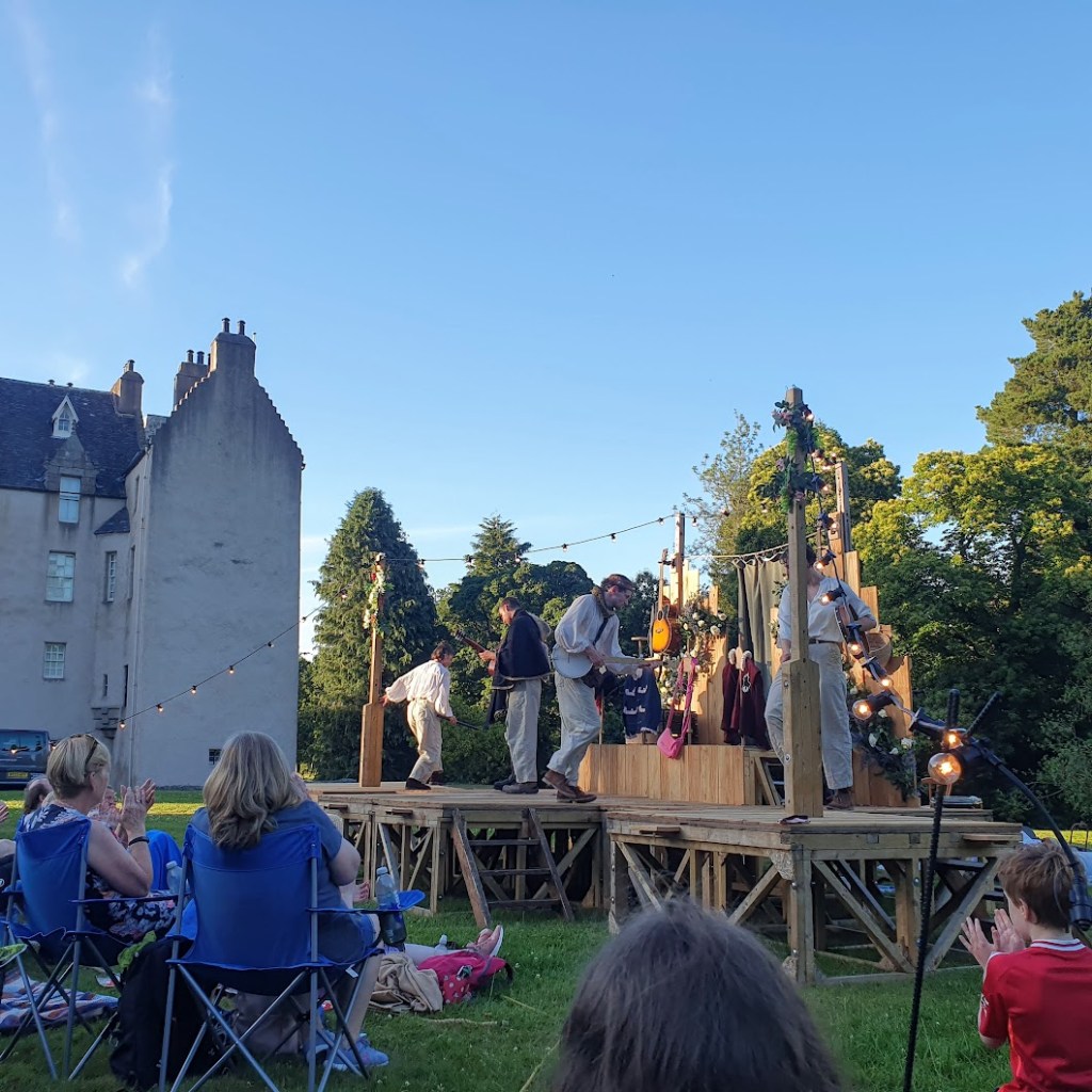 The Three Inch Fools on the stage at Drum Castle.