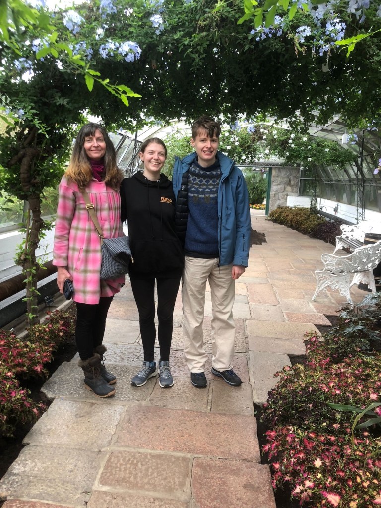 Me, Elizabeth and Daniel in the winter gardens