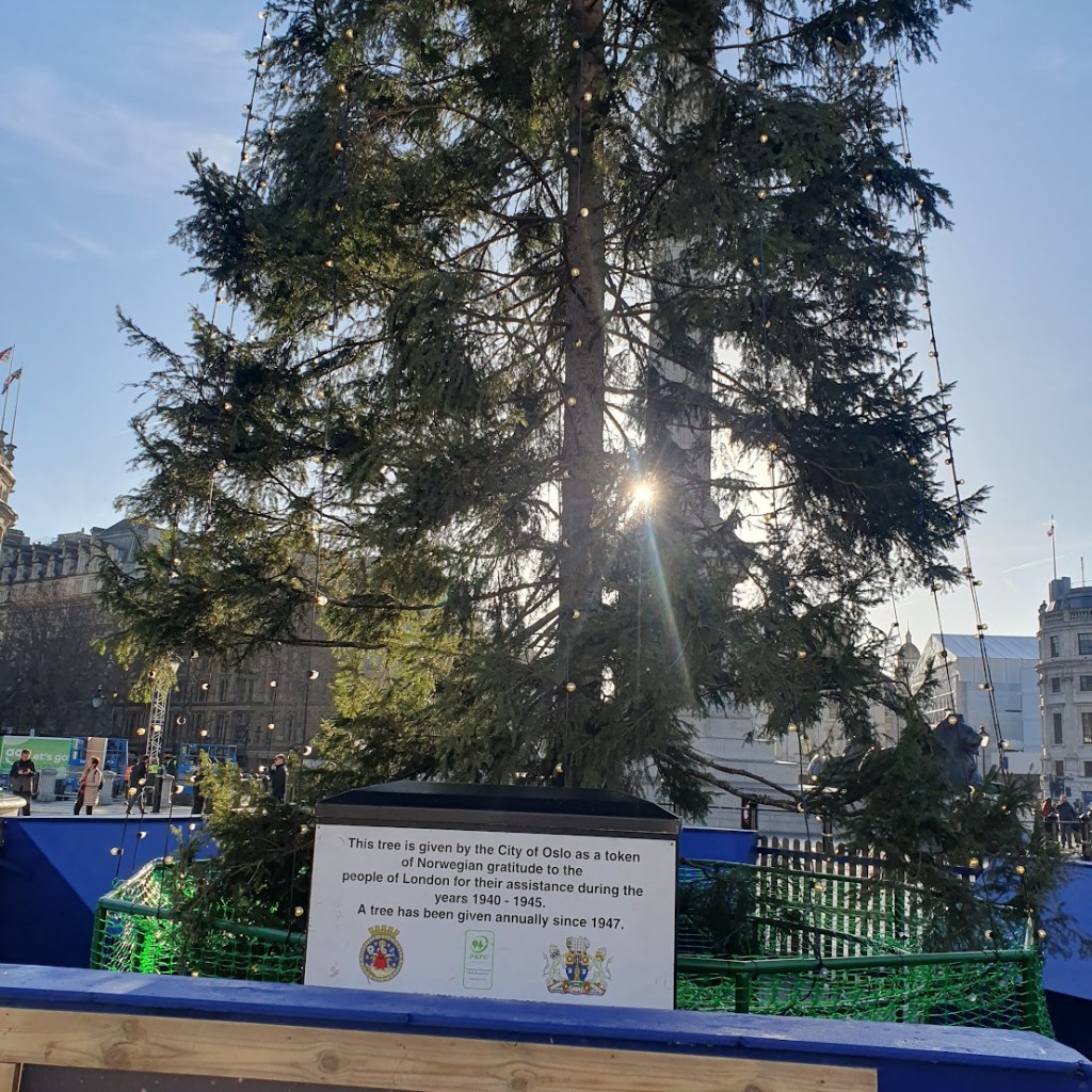 Christmas tree at Trafalgar Square