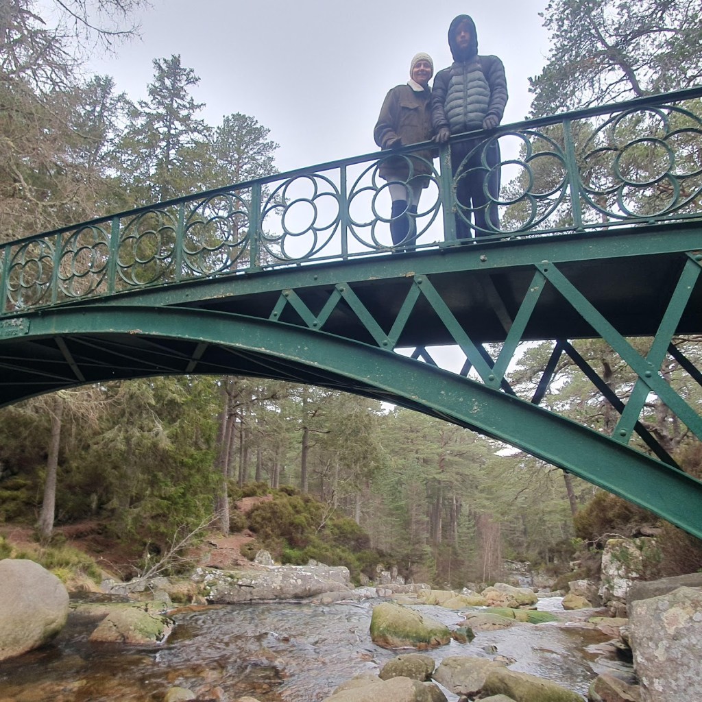 Josey and Oscar on the bridge.