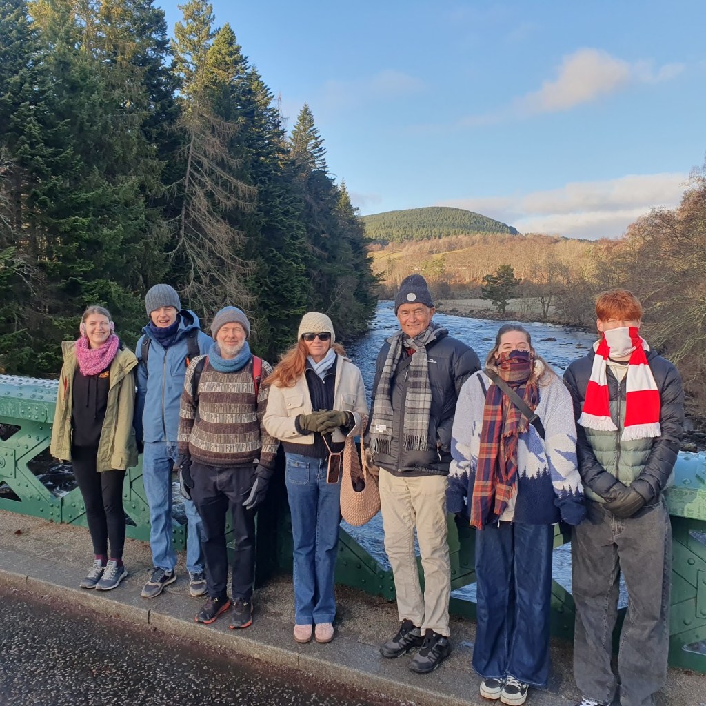 The bridge over to Balmoral Castle with the River Dee in the background.