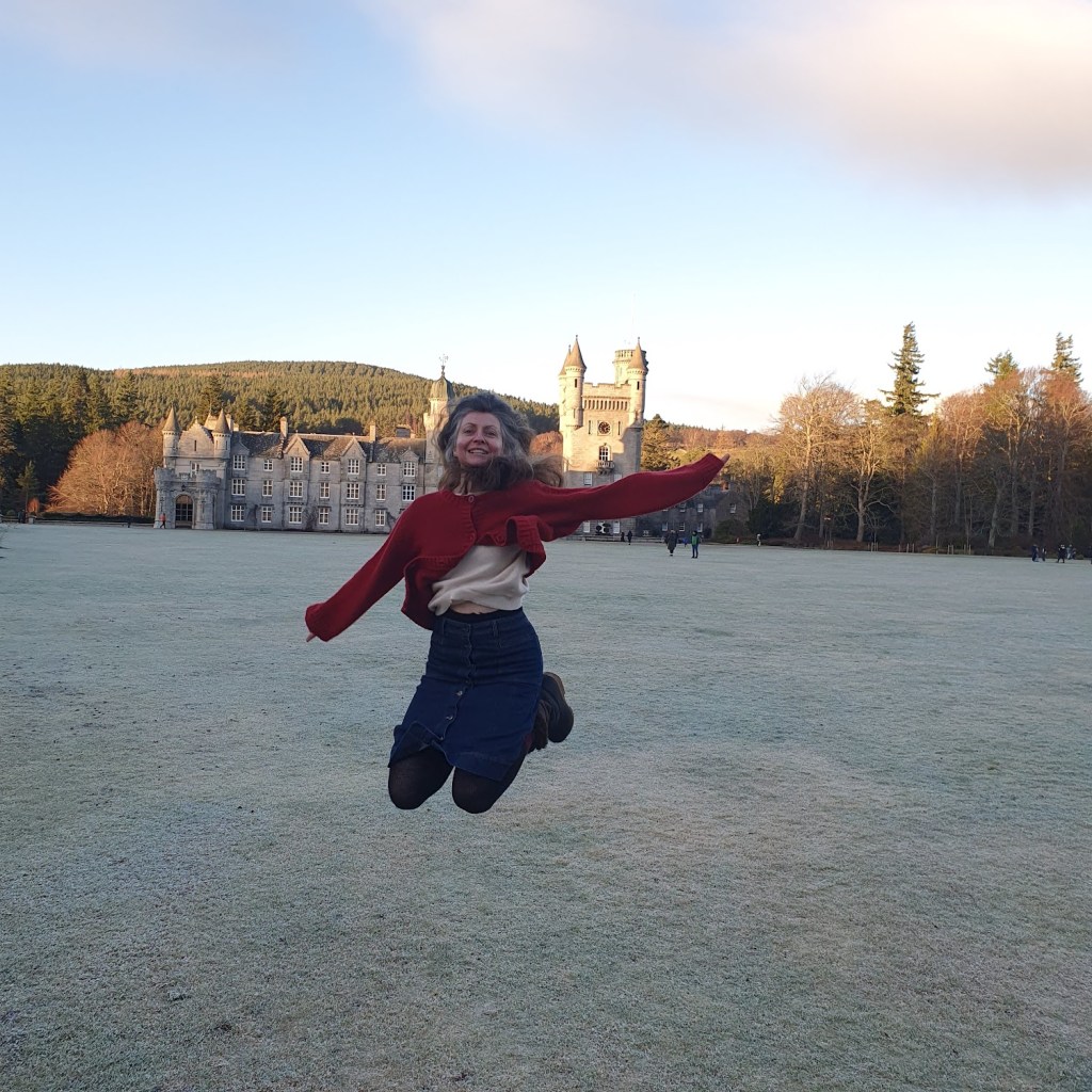 Me jumping in front of Balmoral Castle
