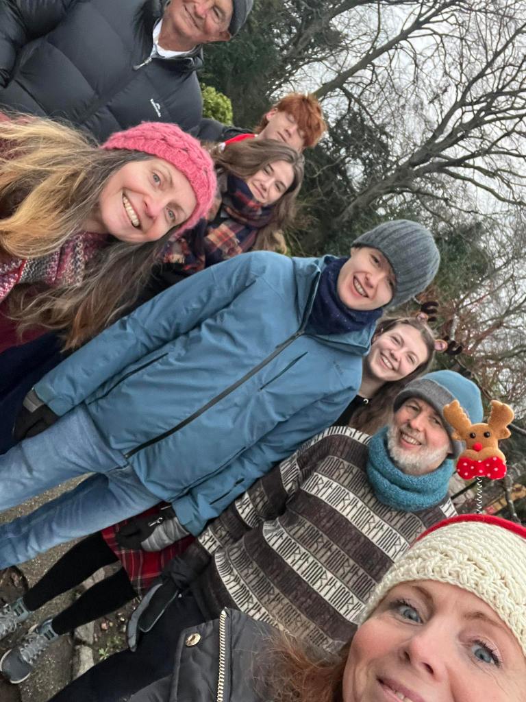 A selfie of us all at the park.