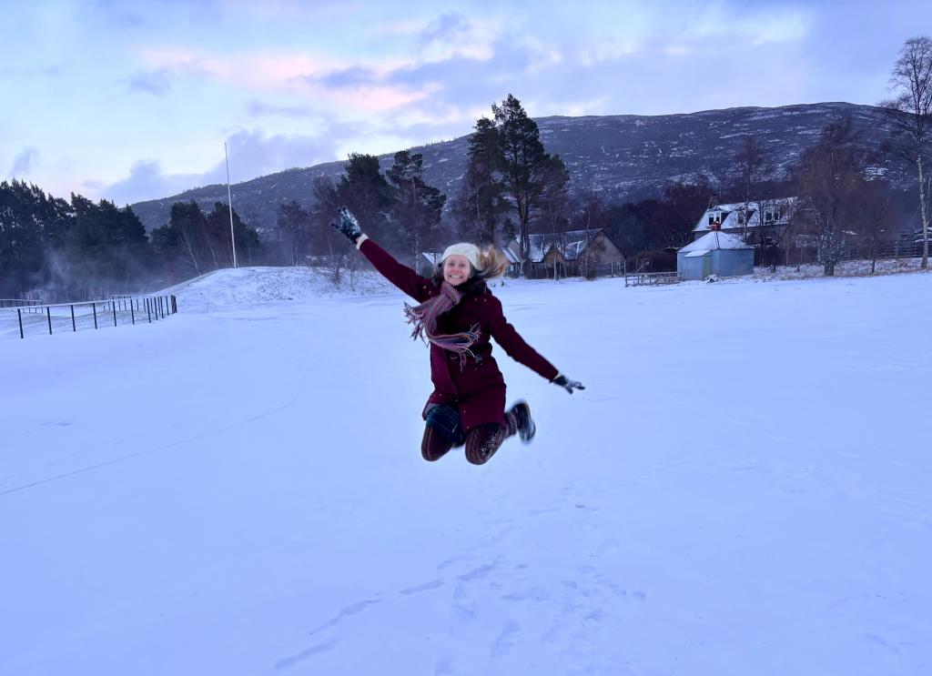 Me jumping in the snow