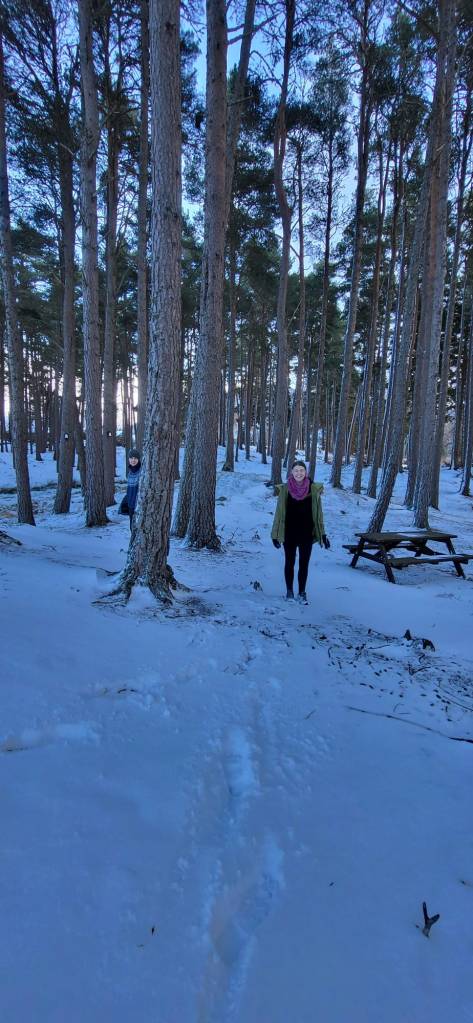 Elizabeth and Ben in the forest