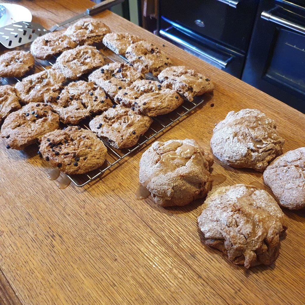 Hot cross buns that didn't rise