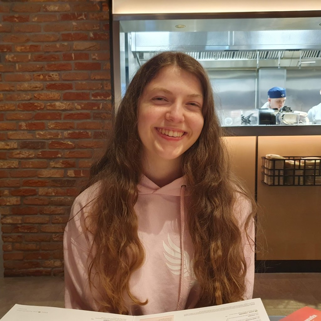 Elizabeth looking happy