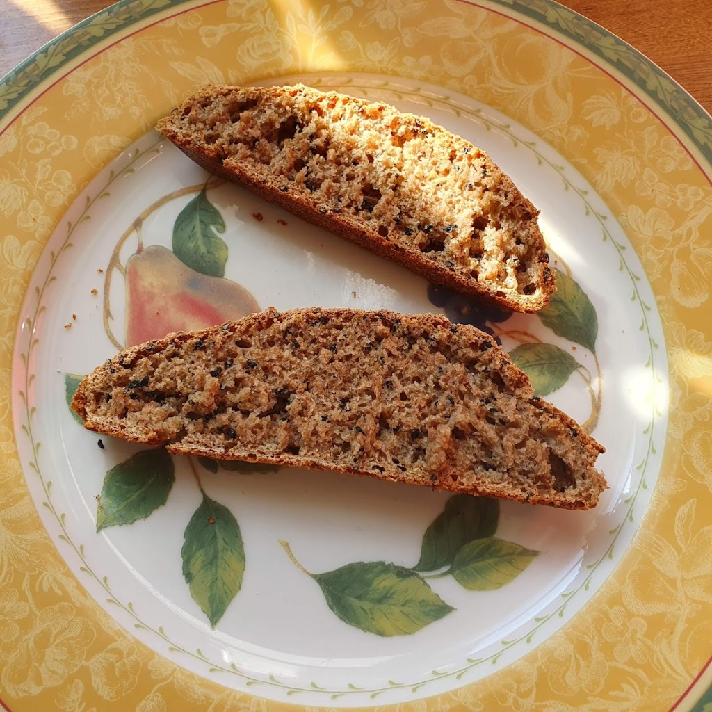 Two slices of sourdough