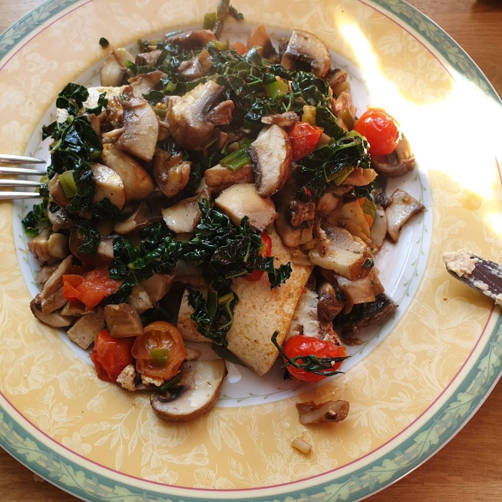 Tofu fry-up and litter picking