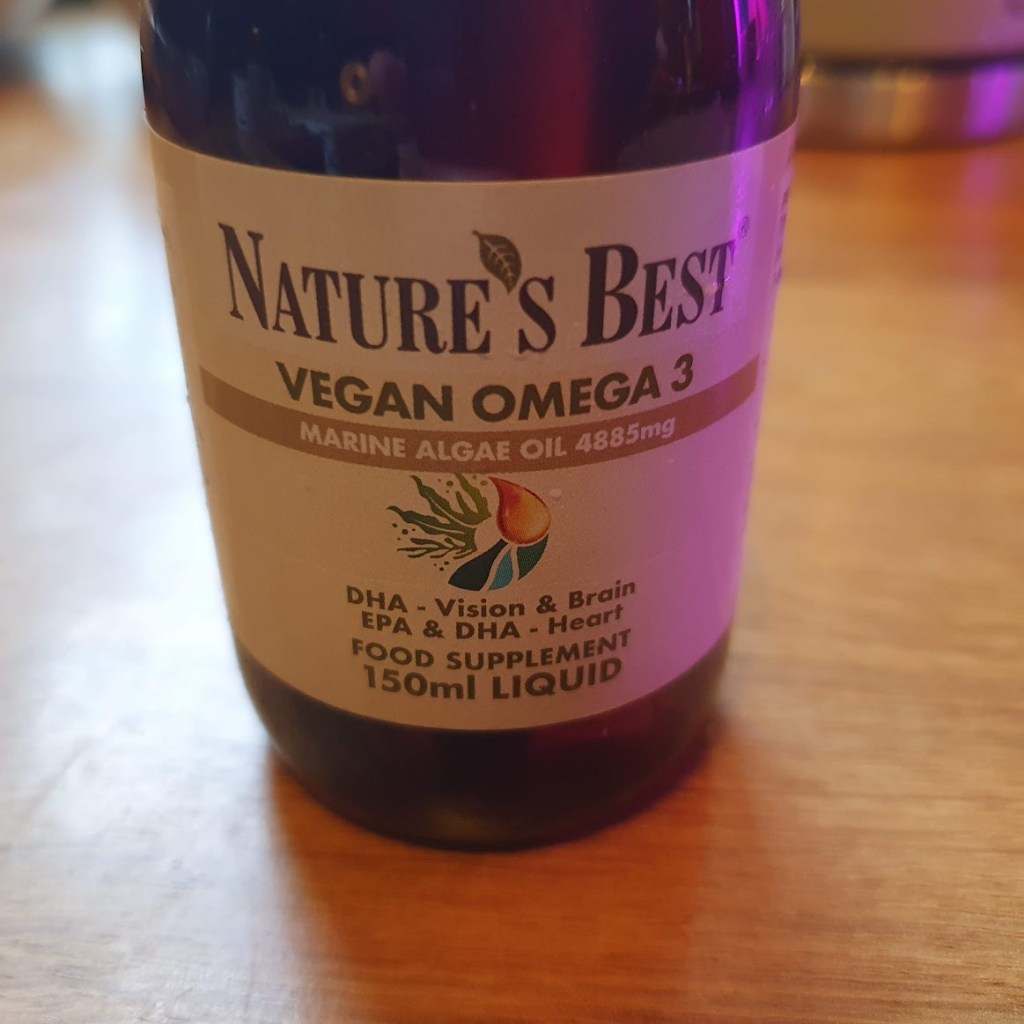 Omega 3 oil in bottle