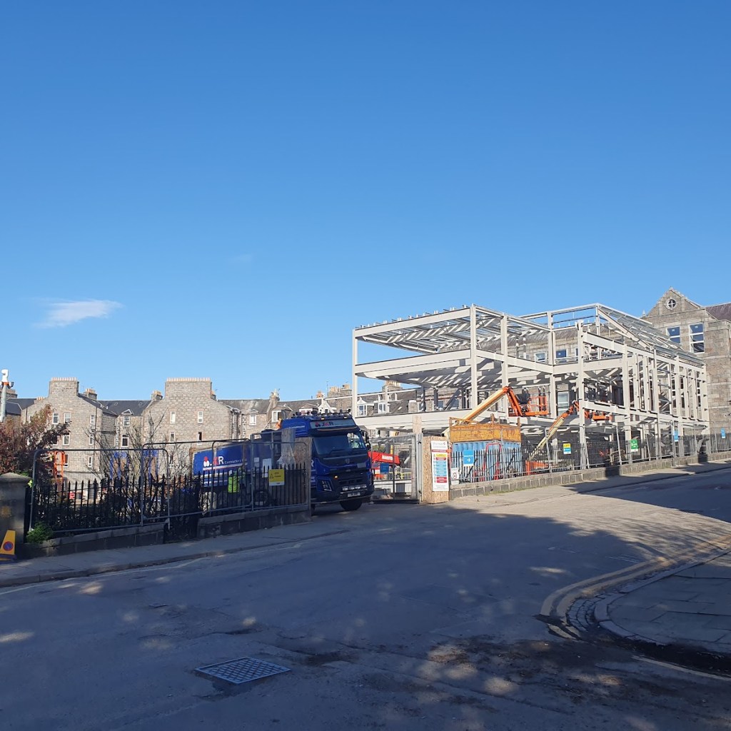 The new extension going up