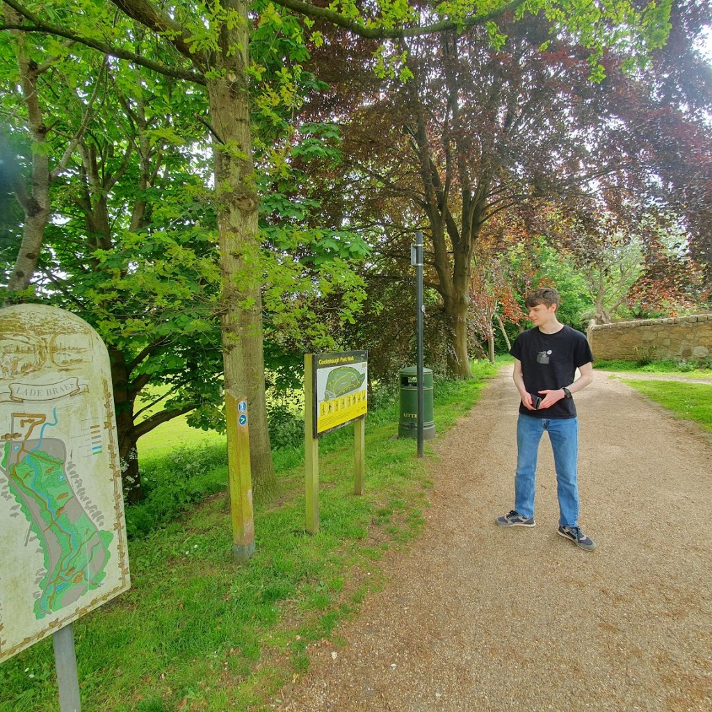 Daniel standing at the start of the walk