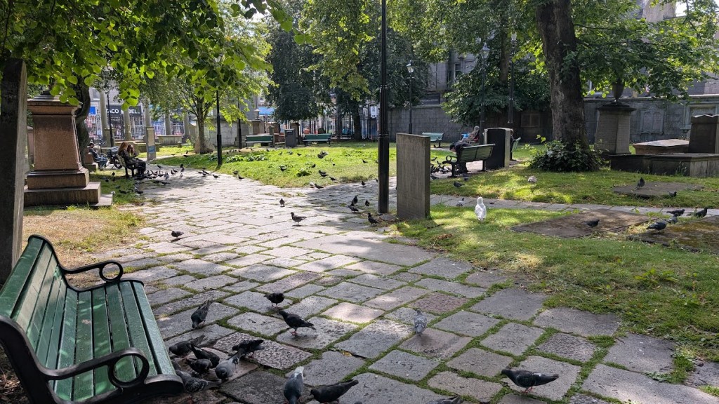 A view of the cemetery looking towards Union Street