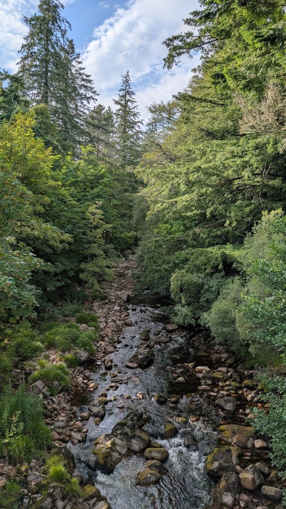 The Water of Dye with forests all around