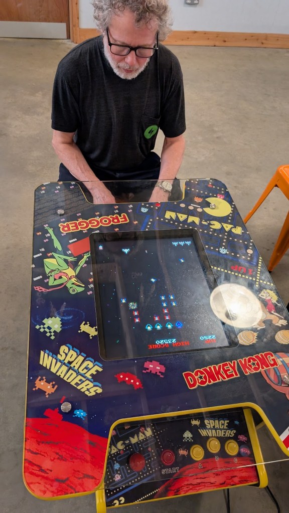Ben playing Galaga