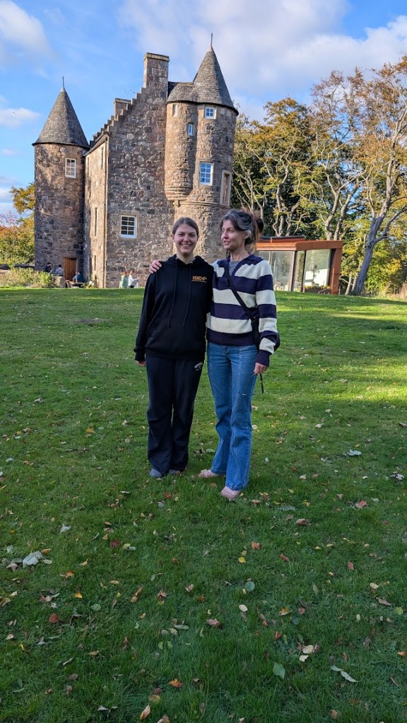 A shot of the tower with me and Elizabeth in the foreground.