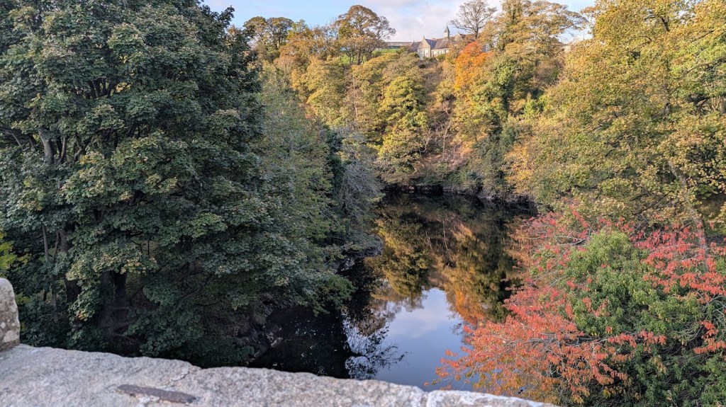 The view of the river from the bridge